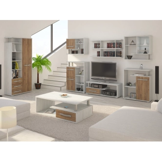 Regál LEHUA 2D, craft bílý/craft zlatý, 5 let záruka