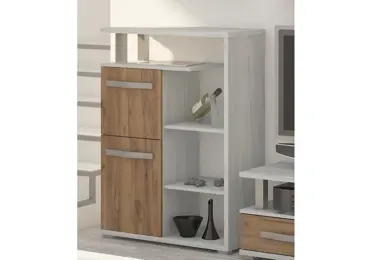 Regál LEHUA 2D, craft bílý/craft zlatý