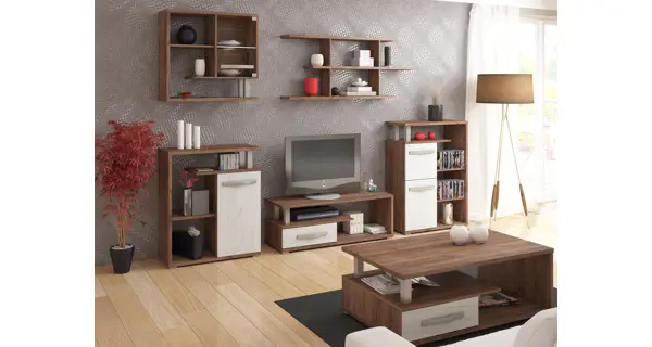 Regál LEHUA 2D, craft tobaco/craft bílý