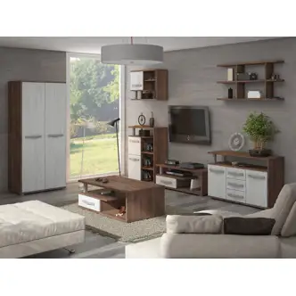 Regál LEHUA 2D, craft tobaco/craft bílý