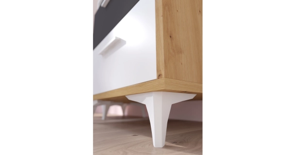 Regál LEPON 65N, dub artisan/bílá/grafit, 5 let záruka