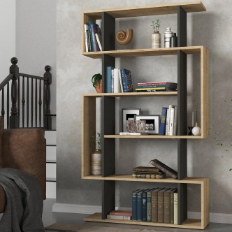 Regál LETHA, sapphire/antracit