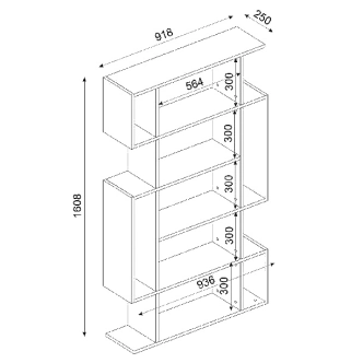Regál LETHA, sapphire/antracit
