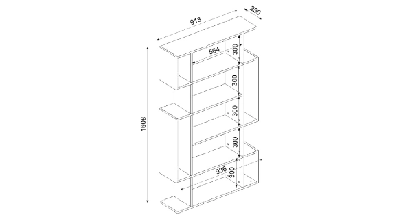 Regál LETHA, sapphire/antracit