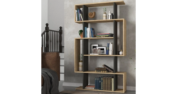 Regál LETHA, sapphire/antracit