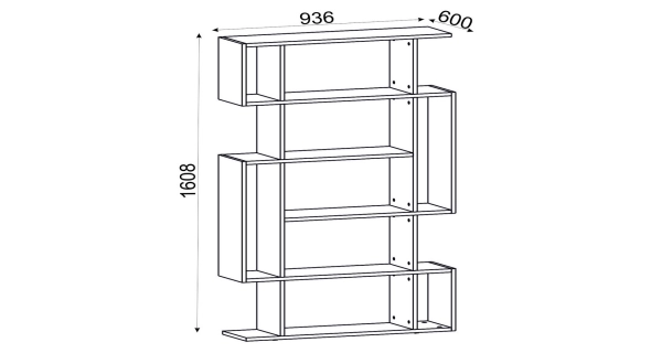 Regál LETHA, sapphire/antracit