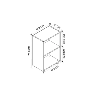 Regál LUVI 74 cm, bílá