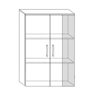 Regál MANGONA, craft tobaco/krém