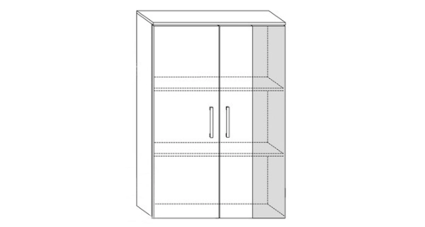 Regál MANGONA, dub sonoma/bílý lesk, 5 let záruka