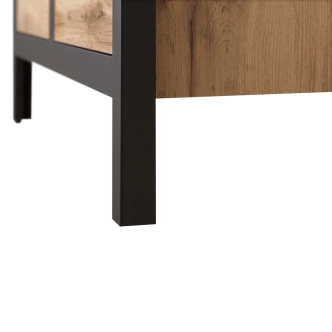 Regál MARZIALE 1D1S, dub wotan/černá