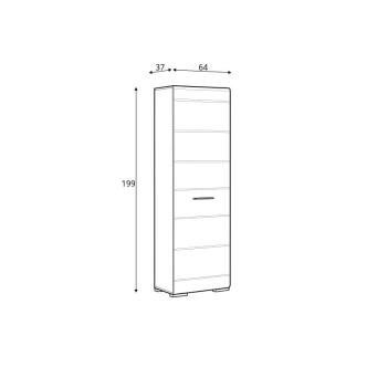 Regál MIRASOL, bílá, 5 let záruka