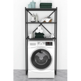 Regál nad pračku EKSPERT, antracit/černá