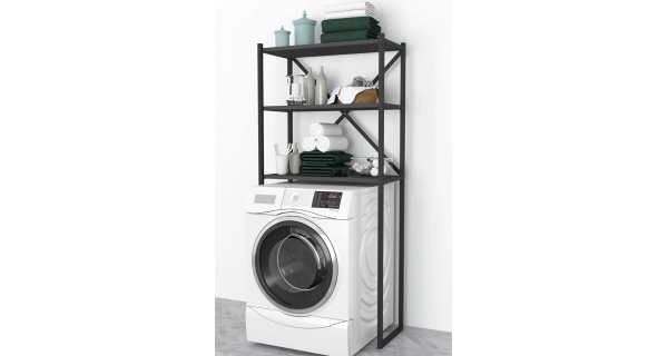 Regál nad pračku EKSPERT, antracit/černá