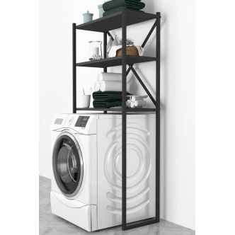 Regál nad pračku EKSPERT, antracit/černá