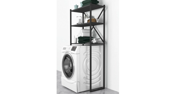Regál nad pračku EKSPERT, antracit/černá