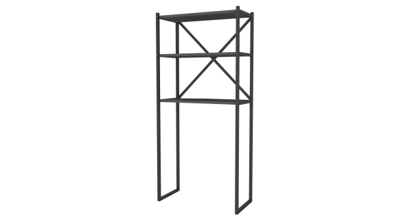 Regál nad pračku EKSPERT, antracit/černá