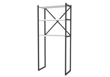 Regál nad pračku EKSPERT, bílá/černá