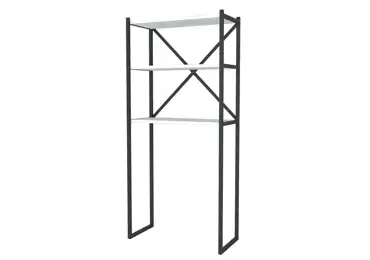 Regál nad pračku EKSPERT, bílá/černá