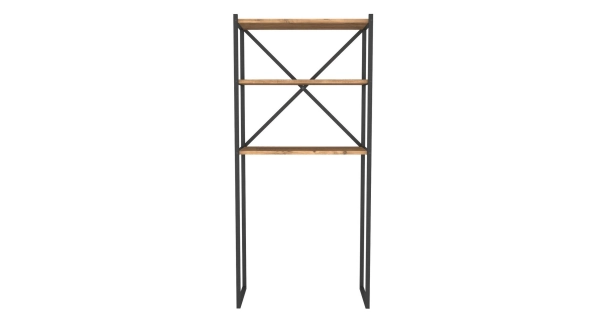 Regál nad pračku EKSPERT, borovice/černá