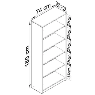 Regál NEFERTUM IV, bílá