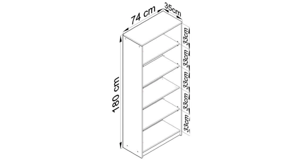 Regál NEFERTUM IV, bílá