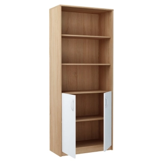 Regál NEFERTUM V, dub sonoma/bílá