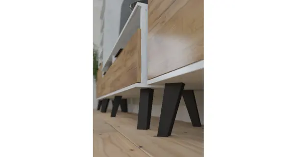 Regál OSMAK 2D, craft bílý/craft zlatý