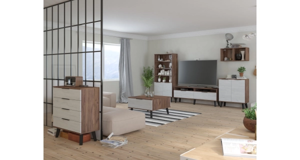 Regál OSMAK 2D, craft tobaco/craft bílý, 5 let záruka