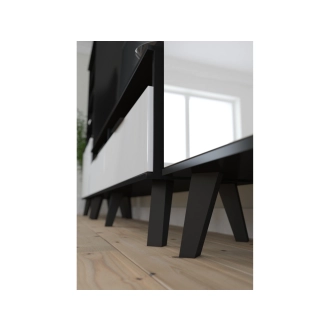 Regál OSMAK 3D, černá/bílý lesk, 5 let záruka