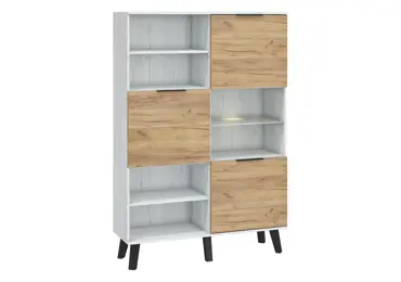 Regál OSMAK 3D, craft bílý/craft zlatý