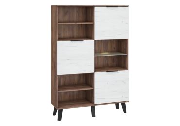 Regál OSMAK 3D, craft tobaco/craft bílý