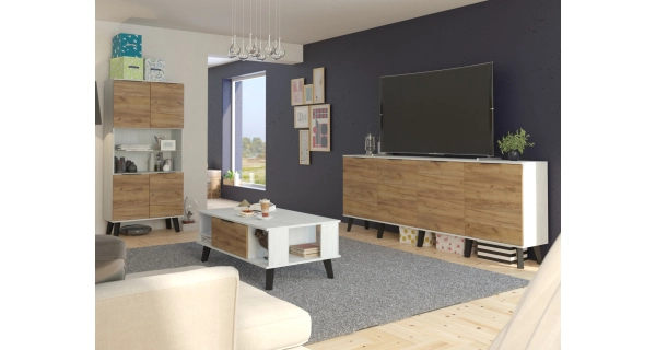 Regál OSMAK 4D, craft bílý/craft zlatý, 5 let záruka