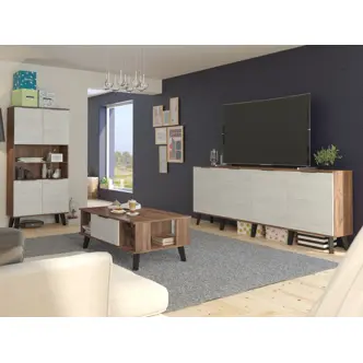 Regál OSMAK 4D, craft tobaco/craft bílý