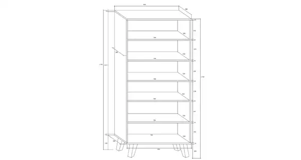 Regál OSMAK, bílý