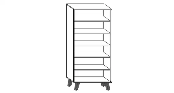 Regál OSMAK, dub sonoma