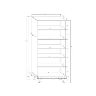 Regál OSMAK, dub sonoma