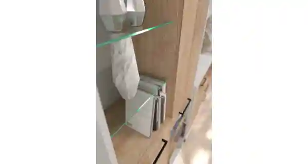 Regál PRUDHOE 2D, bílá/dub sonoma