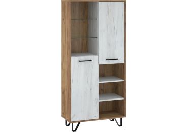 Regál PRUDHOE 2D, craft zlatý/craft bílý