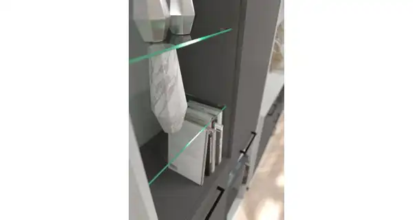 Regál PRUDHOE 2D2S, craft bílý/grafit