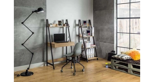 Regál PUPNAT, dub/hnědá