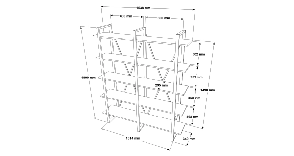Regál REMVEL, vlašský ořech