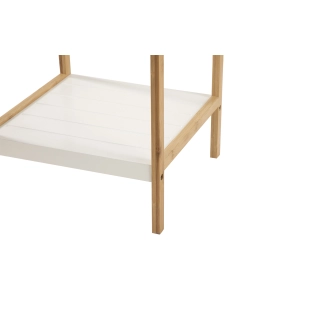 Regál RINAR, bambus/bílá