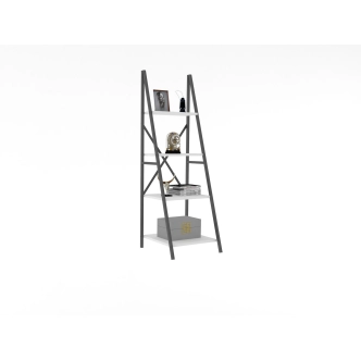 Regál SANTA, bílá/černá