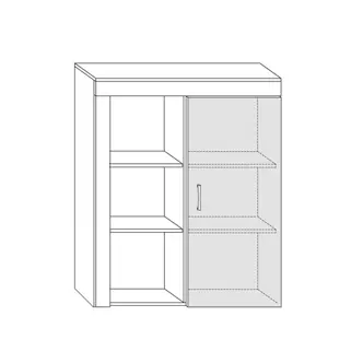 Regál SIWANI, craft tobaco/krém