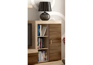 Regál SIWANI, dub sonoma/dub sonoma tmavý