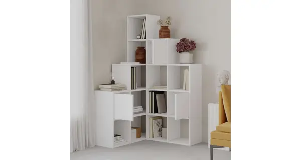 Regál SOLVEN, bílá