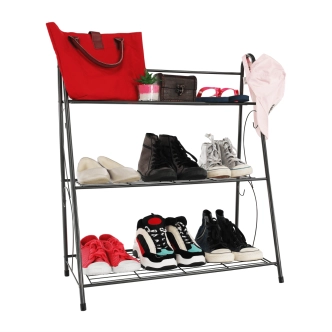 Regál SPINEL 3-policový, tmavě šedá