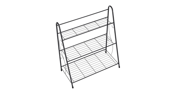 Regál SPINEL 3-policový, tmavě šedá