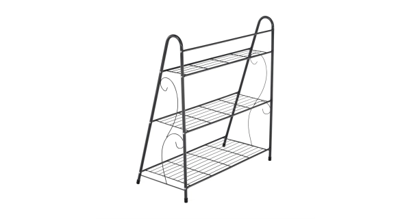 Regál SPINEL 3-policový, tmavě šedá