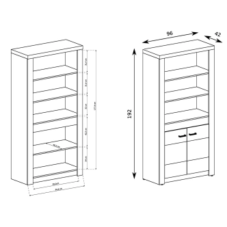 Regál SWED S5, jasan světlý